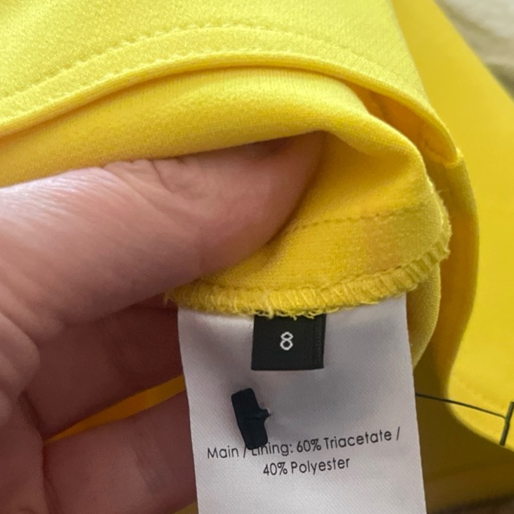 Alex Perry Vibrant Yellow Long Sleeve Dress 4 - Picture 5 of 8